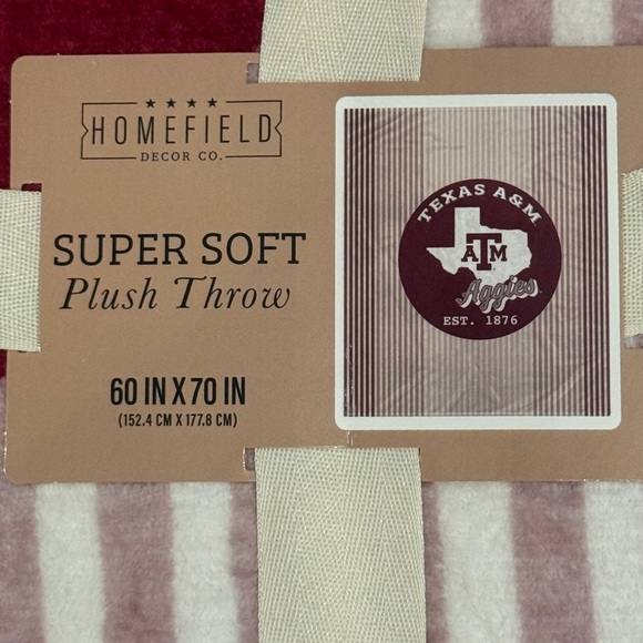 Texas A&M Striped Holiday Blanket - Picture 3 of 3